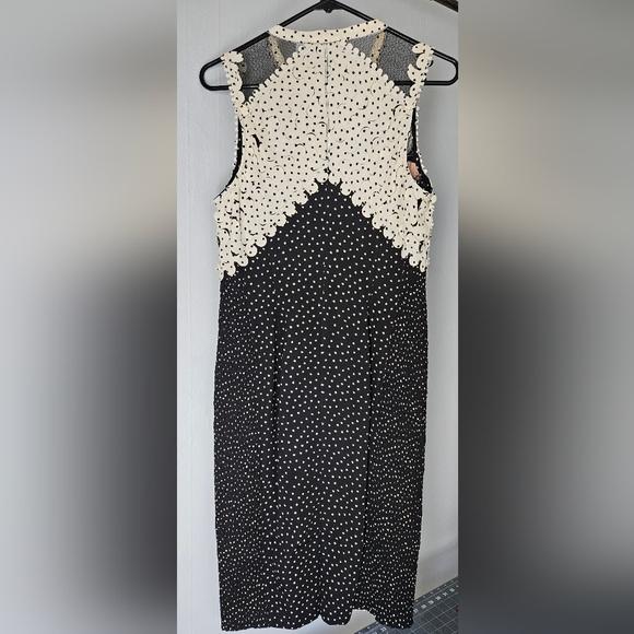 Anthropologie X beguile by Byron Lars Black/White Lace Polka Dot Dress - Picture 4 of 6